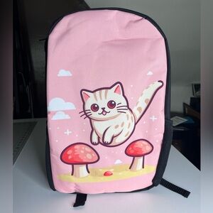 Brand New Super Cute Cat and Mushroom Women’s Backpack - Pink